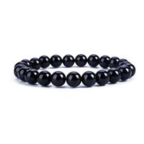 Pulseira Ônix Preta 8mm Pedra Natural Proteção Unisex Pulseira Ônix Preta 8mm Pedra Natural Proteção Unisex
