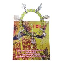 Pulseira orixa oxum transp dourada umbanda candomblé - un