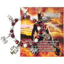 Pulseira orixa xango marrom umbanda candomblé - un Pulseira orixa xango marrom umbanda candomblé - un