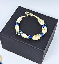 Pulseira ou Tornozeleira Búzios conchas naturais do Mar Ajustável amarração Tendência Moda Praia Verão Praiano Pulseira ou Tornozeleira Búzios conchas naturais do Mar Ajustável amarração Tendência Moda Praia Verão Praiano