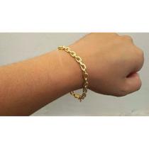 Pulseira Ouro 18 K /oca / Cadeadinho/peso 10.70 Gramas /6 Mm