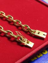 Pulseira Ouro 18 kilates Cadeado 13.00 gramas 8 mm 22 Cm Fecho Gaveta