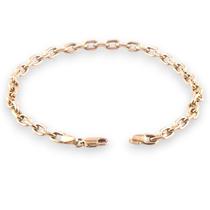 Pulseira Ouro 18k 750 Cadeado 4.4 Mosquetão 21cm Legítima