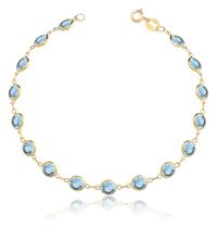 Pulseira Ouro 18k 750 Com Zircônias 5mm - 18cm