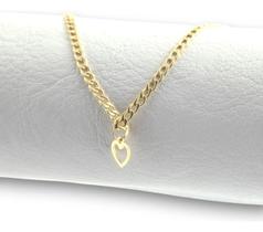 Pulseira Ouro 18k 750 Grumezinha 16 Cm Coração Mini Vazado Amarelo 16 Cm Pulseira Ouro 18k 750 Grumezinha 16 Cm Coração Mini Vazado Amarelo 16 Cm