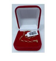 Pulseira Ouro 18k Elo Português Adulto Oval 17cm