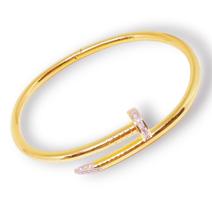 Pulseira Ouro 18k Prego com pedras Pulseira Ouro 18k Prego com pedras