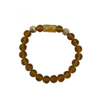 Pulseira Oxum com entremeio Firma coração Amarelo Cristal