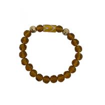 Pulseira Oxum com entremeio Firma coração Amarelo Cristal