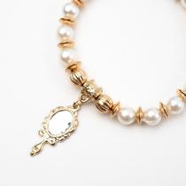 Pulseira Oxum Perola Abebe Luxo com Silicone