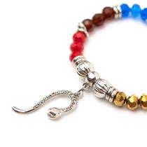 Pulseira Oxumare Serpente Cristal Colorido e Silicone Pulseira Oxumare Serpente Cristal Colorido e Silicone