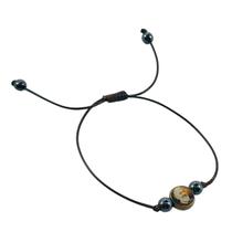 Pulseira Padre Pio Hematita Cordão Pulseira Padre Pio Hematita Cordão