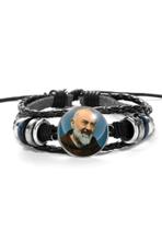 Pulseira Padre Pio São Pio de Pietrelcina ICAR Unissex e Ajustável
