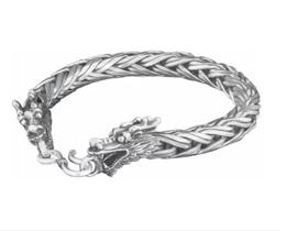 Pulseira Palmeira Bali Prata 925 Fecho De Dragão 6mm Pulseira Palmeira Bali Prata 925 Fecho De Dragão 6mm