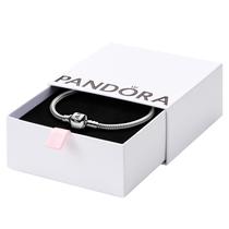 Pulseira Pandora Moments Barrel Clasp Snake Chain em ouro 14K