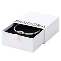 Pulseira PANDORA Moments Barrel Clasp Snake Chain Silver