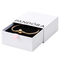 Pulseira Pandora Moments Snake Chain dourada para mulheres de 7,9 polegadas