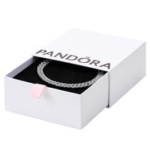 Pulseira PANDORA Timeless Pavé Cuban Chain em prata esterlina