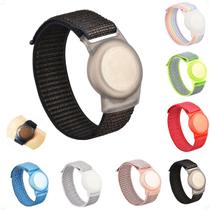 Pulseira para Airtag Apple Infantil Criança Adulto Idoso p/ Rastreador Nylon Respirável Ajustável