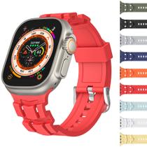 Pulseira para Apple Watch 42mm 44mm 45mm Ultra 49mm Silicone