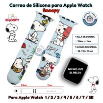 Pulseira para Apple Watch Snoopy 38-40-41 mm em gel de silicone