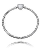 Pulseira para Berloque Coração Folheada A Prata 925 Pulseira para Berloque Coração Folheada A Prata 925