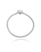 Pulseira Para Berloque Fecho Coração Em Aço PULSEIRA:21 cm (pulso 19cm)