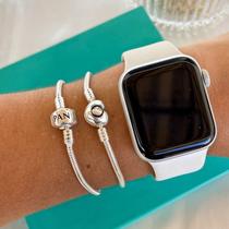 Pulseira para berloque fecho coração liso 21cm prata 925 Pulseira para berloque fecho coração liso 21cm prata 925