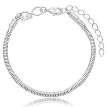 Pulseira Para Berloque Fecho Infinito Mãe Extensor Banhado a Prata 925 Pulseira Para Berloque Fecho Infinito Mãe Extensor Banhado a Prata 925
