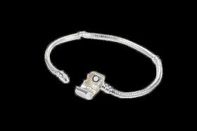 Pulseira para Berloques Banhado a Prata com fecho de imã Pulseira para Berloques Banhado a Prata com fecho de imã