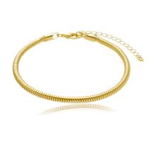 Pulseira Para Berloques Com Extensor Banhado a Ouro 18k Pulseira Para Berloques Com Extensor Banhado a Ouro 18k