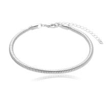 Pulseira Para Berloques Com Extensor Banhado a Prata 925 Pulseira Para Berloques Com Extensor Banhado a Prata 925