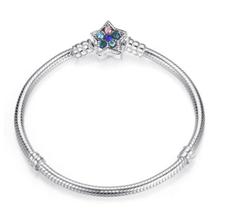 Pulseira para Berloques com fecho Estrela Brilhante