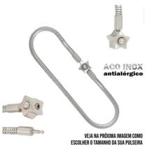 Pulseira para Berloques em AÇO INOX/ CIRÚRGICO com Fecho Estrela - NÃO ESCURECE Pulseira para Berloques em AÇO INOX/ CIRÚRGICO com Fecho Estrela - NÃO ESCURECE