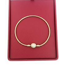 Pulseira para Berloques Folheada a ouro Cravejado Pulseira para Berloques Folheada a ouro Cravejado