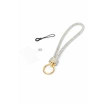 Pulseira para Celular com Strass Alça de Mão Anti Queda com Anel Dourado Kit 1 2 3 Cores Sortidas