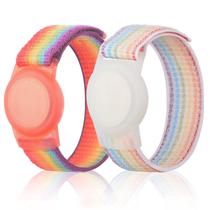 Pulseira para crianças Airtag JOIXXV, pulseira de nylon, pacote com 2