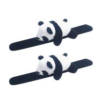 Pulseira para crianças de pelúcia Panda Design em preto e branco