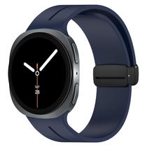 Pulseira para Galaxy Watch 8 EasEasy de silicone azul-marinho Pulseira para Galaxy Watch 8 EasEasy de silicone azul-marinho