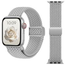 Pulseira para relógio BandSmith trançada elástica de nylon com fecho magnético 44 mm Pulseira para relógio BandSmith trançada elástica de nylon com fecho magnético 44 mm
