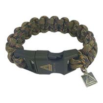 Pulseira Paracord Forte Vita Sobrevivência Camuflado