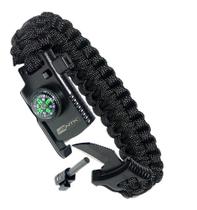 Pulseira Paracord Gac Ntk Canivete Pederneira Apito Bússola