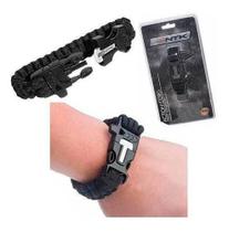 Pulseira Paracord Ntk Action Cord Apito Pederneira Militar Pulseira Paracord Ntk Action Cord Apito Pederneira Militar
