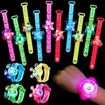 Pulseira Party Favors Light Up Fidget Spinner, pacote com 24 unidades para crianças Pulseira Party Favors Light Up Fidget Spinner, pacote com 24 unidades para crianças
