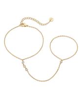 Pulseira PAVOI Corrente de Mão Banhada a Ouro 14K com Zircônia Cúbica