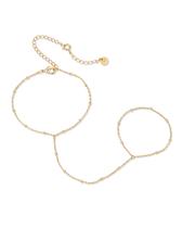 Pulseira PAVOI em Corrente de Mão com Contas Satélite Banhada a Ouro 14K Pulseira PAVOI em Corrente de Mão com Contas Satélite Banhada a Ouro 14K