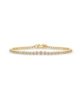 Pulseira PAVOI Tennis Banhada a Ouro 14K com Zircônia Cúbica 16,5 cm 6,5"
