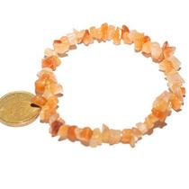 Pulseira Pedra Agata Cornalina Rolado Fibra de Silicone