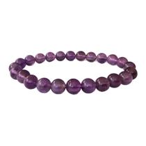 Pulseira Pedra Ametista Natural Esfera 8mm - Espiritualidade