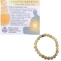 Pulseira Pedra Calcita Amarela Prosperidade Alegria Confiança Pessoal